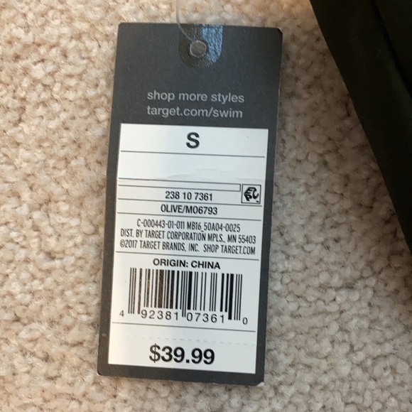 Olive One Piece Bathing Suit - Picture 6 of 6